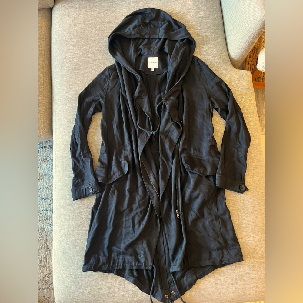 Six Crisp Days Anthropologie Duster Coat Drape Front Size S